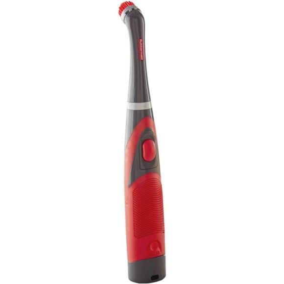 Cordless Battery Power Scrubber, Gray/Red, Multi-Purpose Scrub Brush Cleaner - Picture 1 of 6